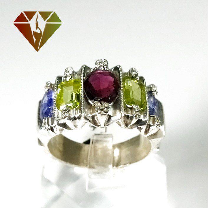 انگشتر چندجواهر مردانه