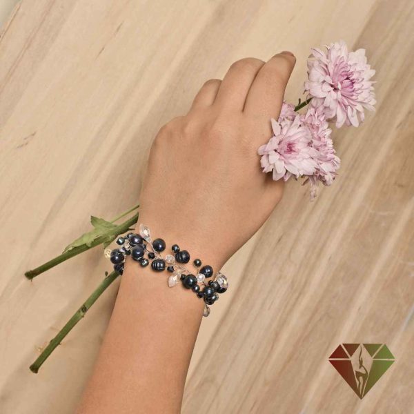 دستبند مروارید طرح ماه