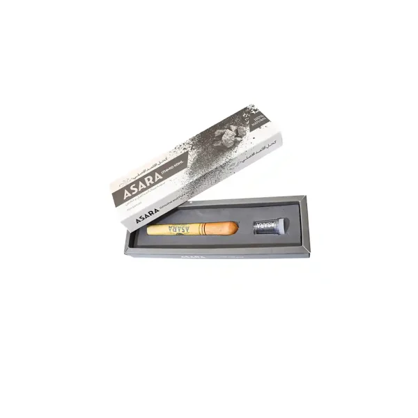 سرمه و سرمه دان سنتی چوبی همراه با سرمه مشکی ارگانیک