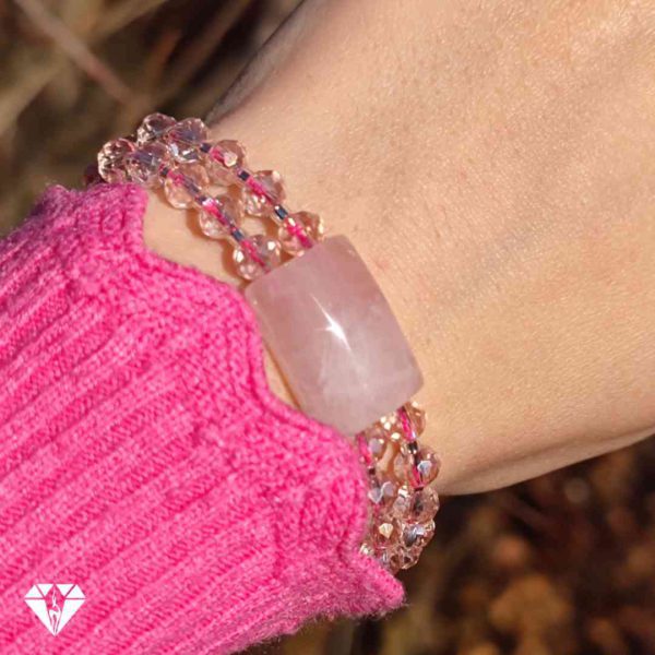 دستبند رز کوارتز