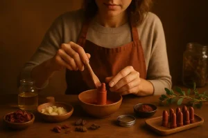 آموزش ساخت رژ لب خانگی بدون ضرر با موم و روغن گیاهی