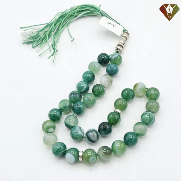 تسبیح عقیق سلیمانی سبز